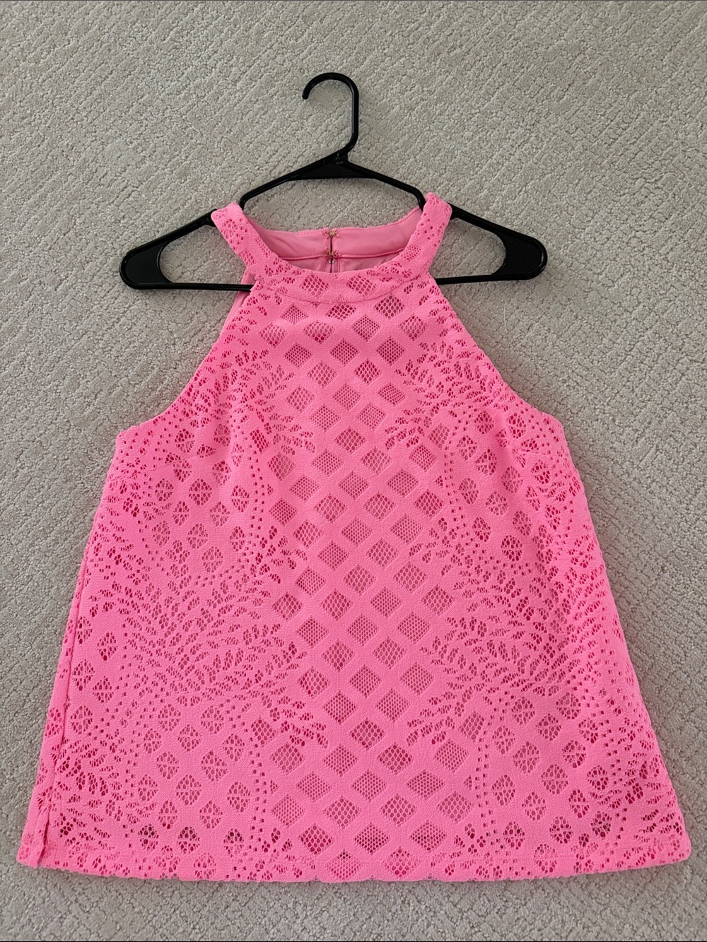 Lilly Pulitzer Neon Pink Lace Halter Top